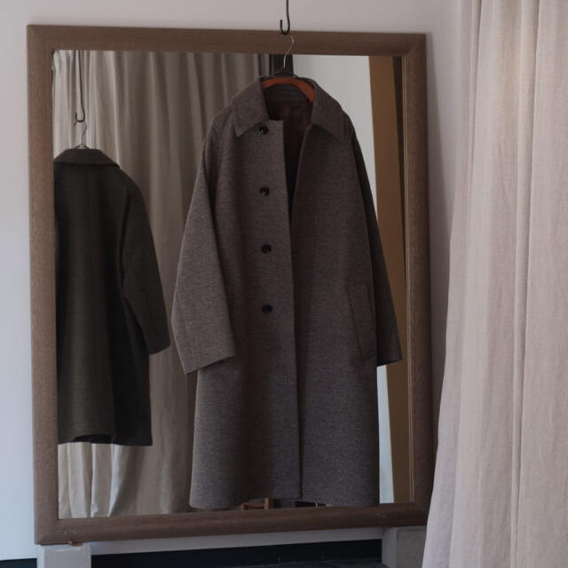 loose basic bal collar coat  2021AW タグ付き