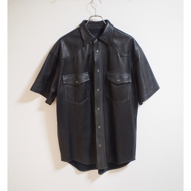 【ES:S】Cow leather S/S Shirt