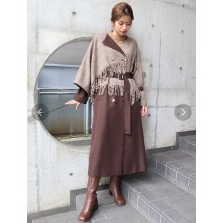 ムルーア(MURUA)のMURUA 2021A/W フリンジケープコート(ロングコート)