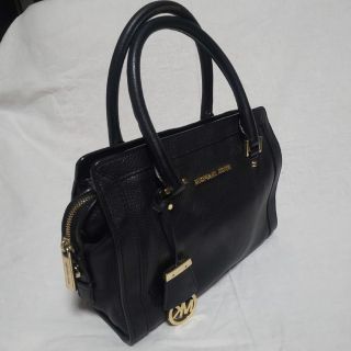 マイケルコース(Michael Kors)の美品  MICHAEL KORS ハンドバッグ(黒)(ハンドバッグ)