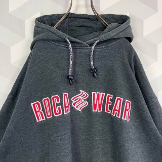 90s ロカウェア】XLサイズ 刺繍 スウェットパーカー roca wearの通販