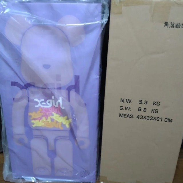 直送商品 BE@RBRICK - ベアブリック X-girl1000% フィギュア