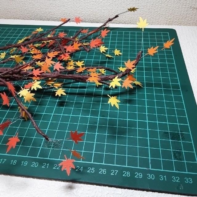 枯れない 紅葉 ②  大ぶり  枝６本 ハンドメイドのフラワー/ガーデン(その他)の商品写真