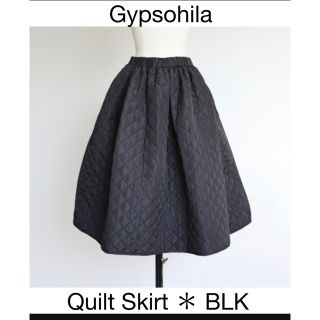 【新品タグ付き】Gypsohila ＊ Quilt Skirt ＊ BLK(ロングスカート)