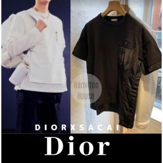 ディオール(Dior)のDIOR✖️SACAIコラボ/ホワイト/サイズXXL/極美品(Tシャツ/カットソー(半袖/袖なし))