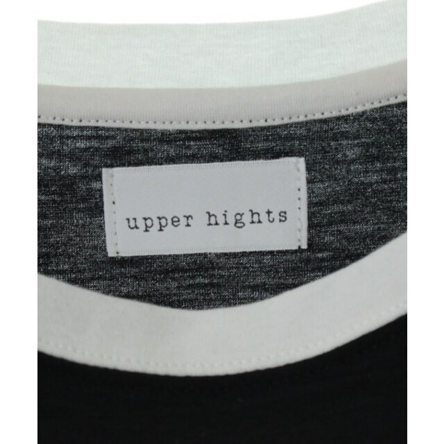 upper hights(アッパーハイツ)のupper hights Tシャツ・カットソー F 黒x白(ボーダー) 【古着】【中古】 レディースのトップス(カットソー(半袖/袖なし))の商品写真