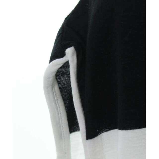 upper hights(アッパーハイツ)のupper hights Tシャツ・カットソー F 黒x白(ボーダー) 【古着】【中古】 レディースのトップス(カットソー(半袖/袖なし))の商品写真