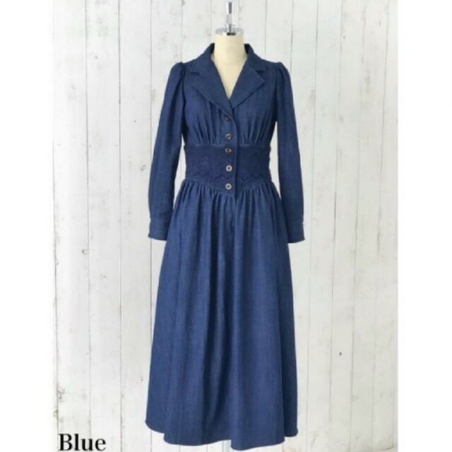 *新品* Her lip to Lace Belted Denim Dress