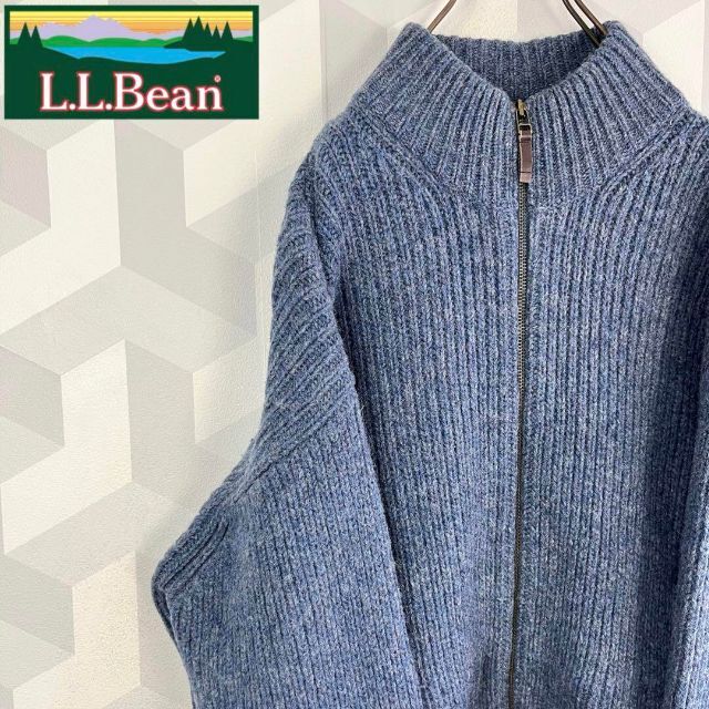 L.L.Bean - 【L.L.bean】肉厚 サイズL ドライバーズニット ジップ