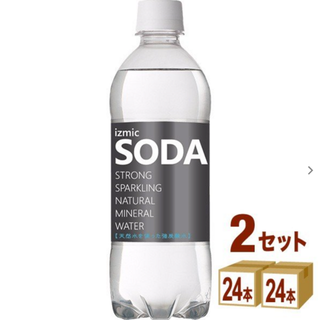 強炭酸水 izmic SODA ソーダ 500ml 48本 天然水 炭酸水 (ミネラルウォーター)