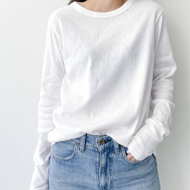 L'Appartement DEUXIEME CLASSE(アパルトモンドゥーズィエムクラス)の【GOOD GRIEF！/グッドグリーフ】SLUB YEAN L/S TEE レディースのトップス(Tシャツ(長袖/七分))の商品写真