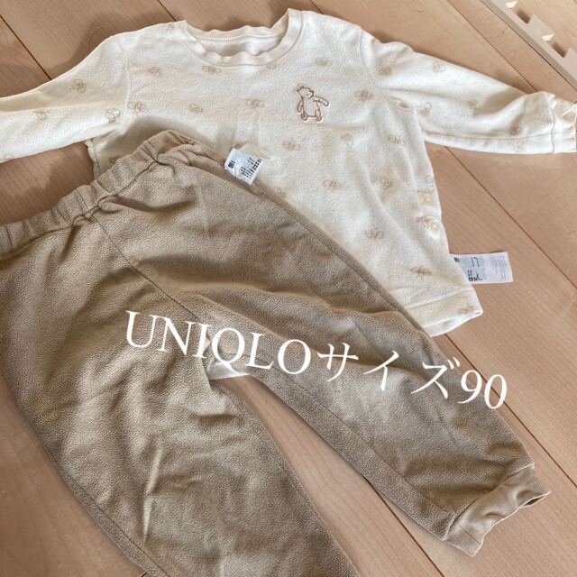 Disney(ディズニー)のUNIQLO プーさん　パジャマ　90 キッズ/ベビー/マタニティのキッズ服男の子用(90cm~)(パジャマ)の商品写真