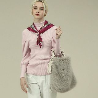 ロウェルシングス(LOWELL Things)の【ライトグレー】【CLASSY掲載】Hugs/ECOファーワンハンドルショルダーBAG(トートバッグ)