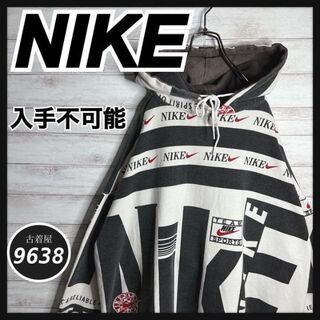 ナイキ(NIKE)の【入手困難!!】ナイキ ✈︎総柄 ゆるだぼ 裏起毛 プルオーバー トレーナー(パーカー)