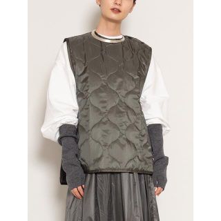 ⭐HYKE / QUILTED VEST カーキ サイズ02⭐ハイク ベスト