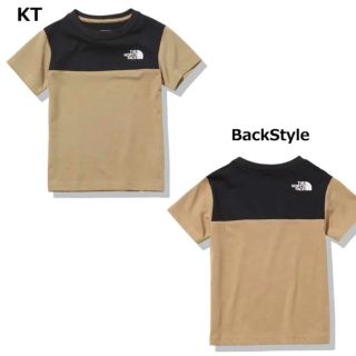 ザノースフェイス(THE NORTH FACE)のノースフェイス 未使用　キッズ ショートスリーブ ブロックド TEE ケルプタン(Tシャツ/カットソー)