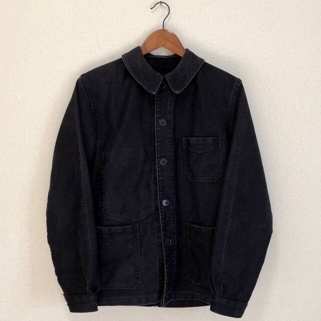 50s ブラックモールスキン ジャケット beaufort- 50s ブラックモールスキン ジャケット beaufort-