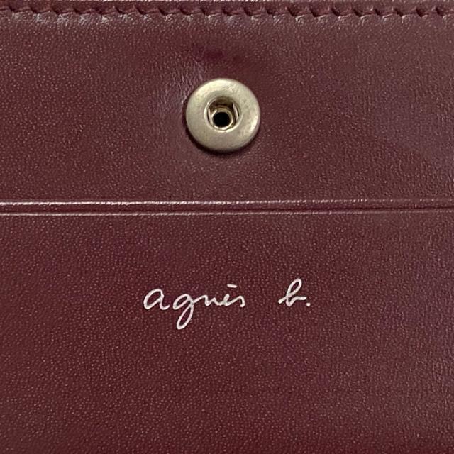 agnes b.(アニエスベー)のアニエスベー 2つ折り財布 - 白×ボルドー レディースのファッション小物(財布)の商品写真