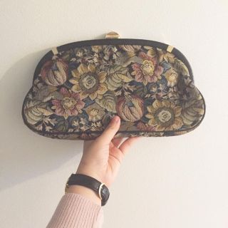 サンタモニカ(Santa Monica)のvintage flower bag (ハンドバッグ)