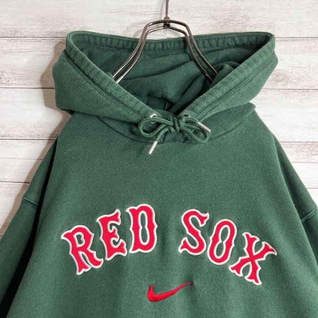 【入手困難!!】ナイキ ✈︎刺繍 アーチロゴ ゆるだぼ RED SOX 裏起毛