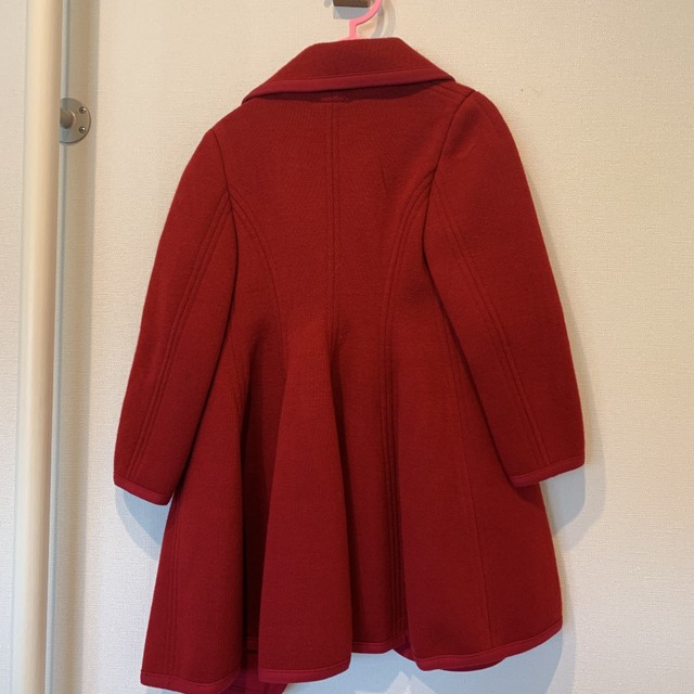 MONNALISA(モナリザ)の女の子用100サイズ赤コートMONNALISAモナリザMADE IN ITALA キッズ/ベビー/マタニティのキッズ服女の子用(90cm~)(コート)の商品写真