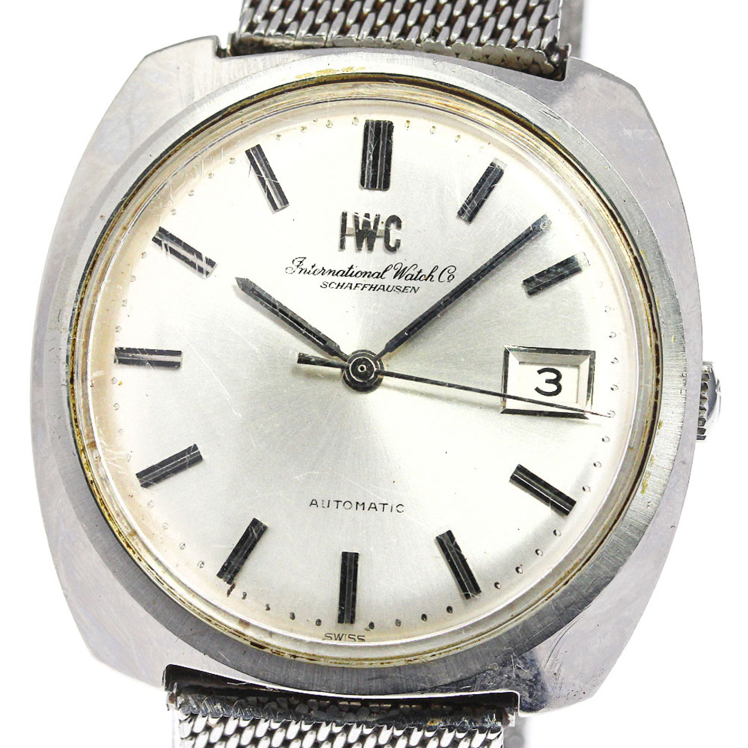 ☆訳あり★内箱・保証書付き【IWC SCHAFFHAUSEN】IWC オールドインター デイト 自動巻き メンズ_711627【ev20】