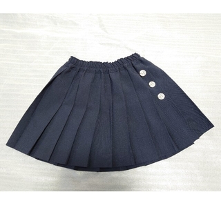 女の子　フォーマル　プリーツスカート　紺色　ネイビー　110cm(ドレス/フォーマル)