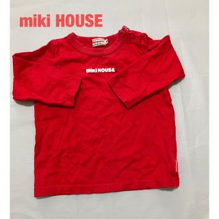 ミキハウス(mikihouse)のミキハウス　赤　ロンT 80サイズ(シャツ/カットソー)