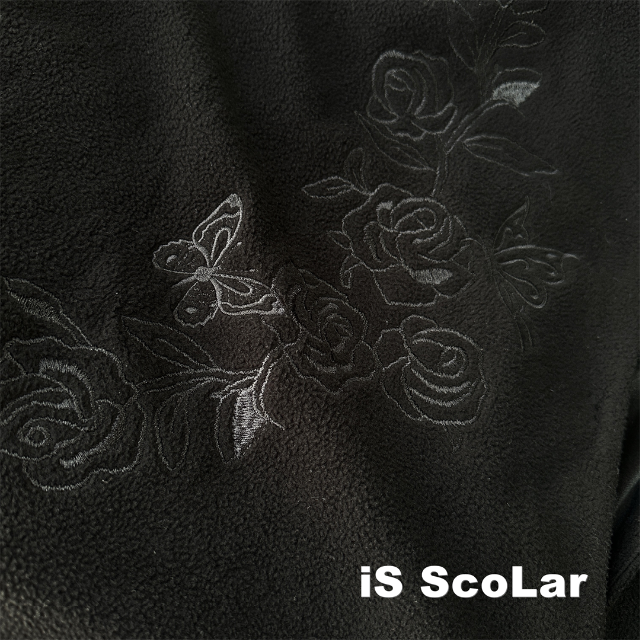 【iS ScoLar】イズスカラー エンボスローズ エコボア ノーカラーコート 8