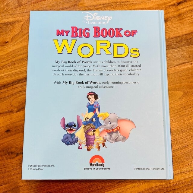 Disney(ディズニー)の DWE My Big Book of Words とポスター4枚セット エンタメ/ホビーの本(洋書)の商品写真