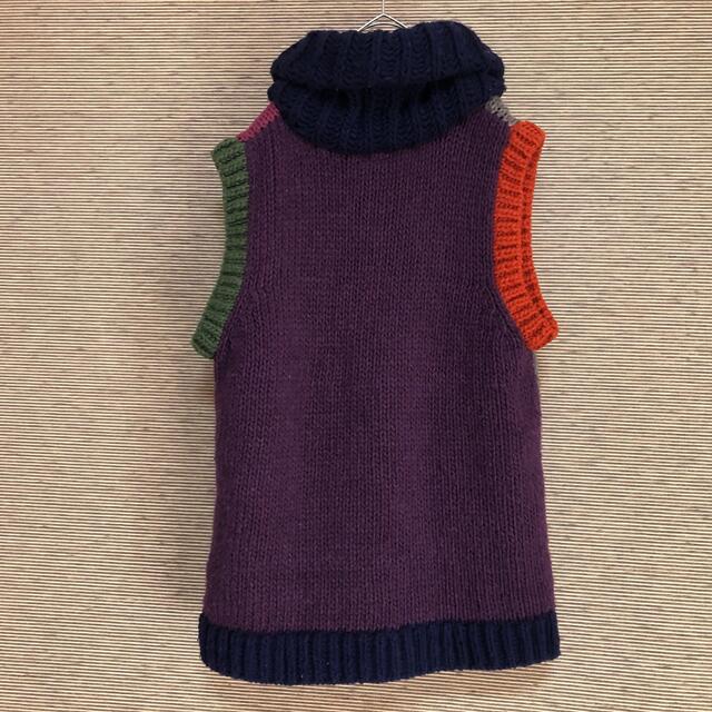 KAVU - 【KAVU】ベスト 毛 ウール セーター ニット カラフル 紫 ウッド