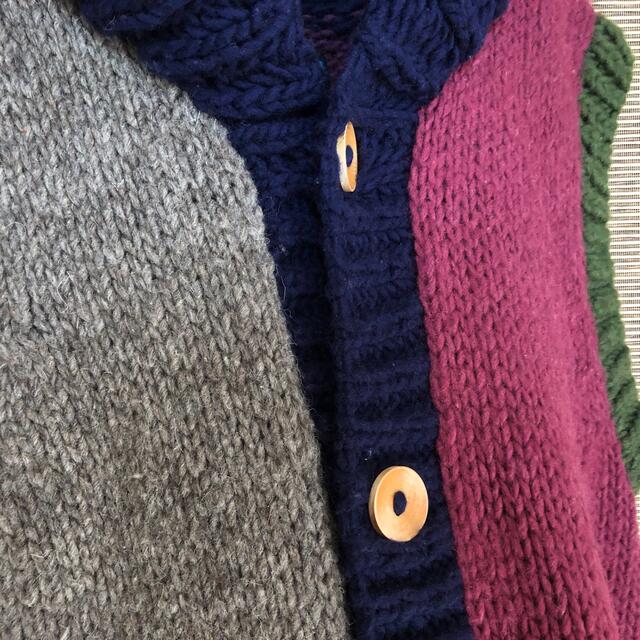 KAVU - 【KAVU】ベスト 毛 ウール セーター ニット カラフル 紫 ウッド