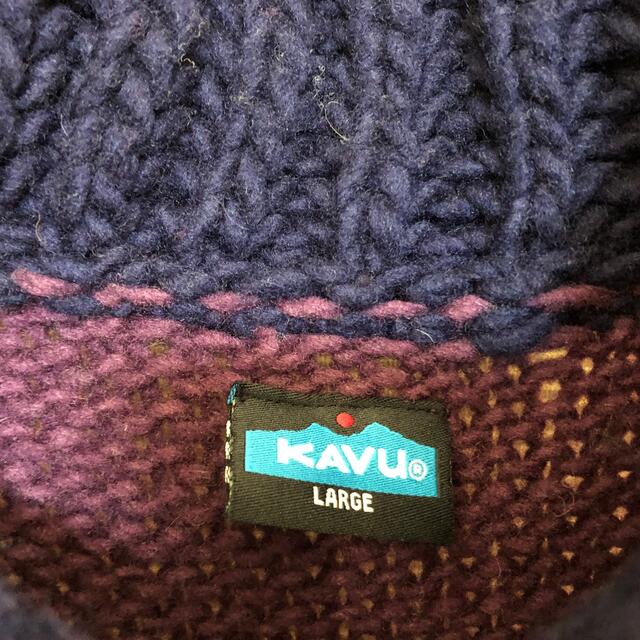 KAVU - 【KAVU】ベスト 毛 ウール セーター ニット カラフル 紫 ウッド
