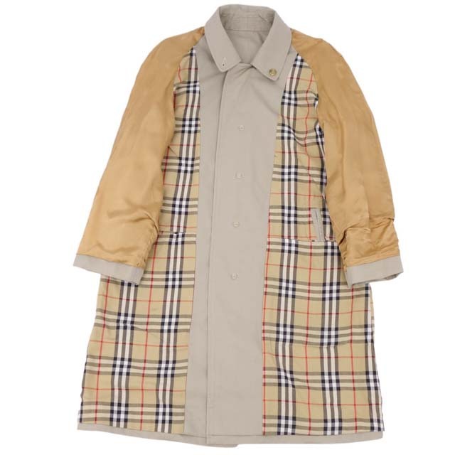 BURBERRY(バーバリー)の美品 Vintage バーバリー Burberrys コート 英国製 ステンカラーコート バルマカーンコート アウター メンズ 46(S相当) ベージュ メンズのジャケット/アウター(ステンカラーコート)の商品写真