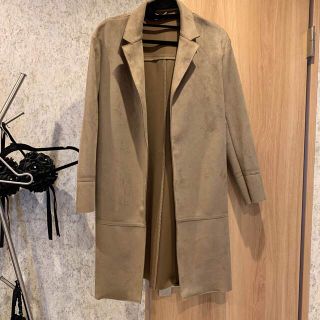 ザラ(ZARA)のザラスエード調コート(ステンカラーコート)