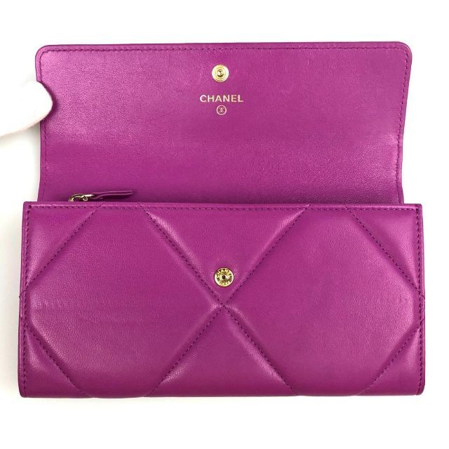 売り切れ御免❗️】ラスト1点 CHANEL 長財布 シャネル19 パープル