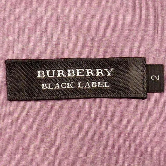 BURBERRY BLACK LABEL(バーバリーブラックレーベル)の廃盤 バーバリー シャツ M メンズ 長袖 パープル 紫 刺繍 HN1668 メンズのトップス(シャツ)の商品写真