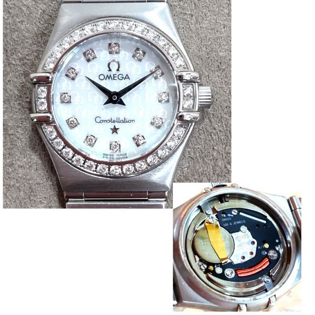 オメガ コンステレーション マイチョイスミニ 1561-51 クオーツステンレス腕時計 レディース