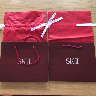 エスケーツー(SK-II)のSK-II  手提げ袋　袋　ビニール袋　メッセージカード２枚(ショップ袋)