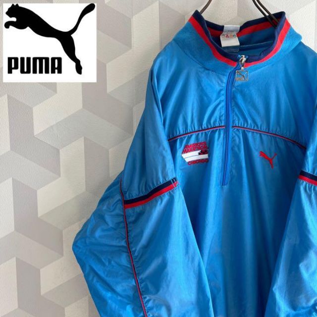 人気No.1 80's puma プーマ ハーフジップ 切替 ヴィンテージ 希少