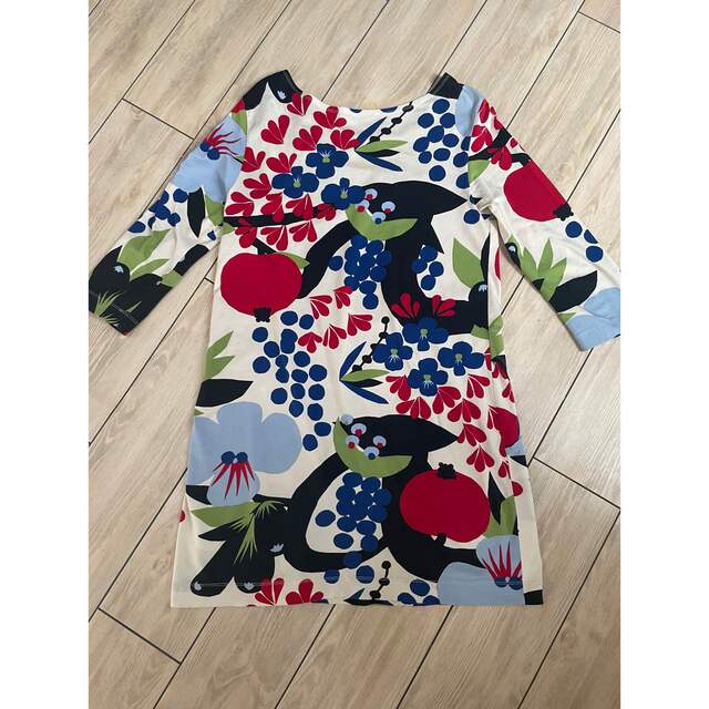 marimekko(マリメッコ)の日本未発売 marimekkoマリメッコ ワンピース Kauriカウリ7部袖 M レディースのワンピース(ひざ丈ワンピース)の商品写真