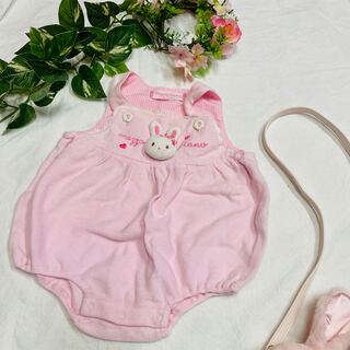 子供服レオメゾピアノメゾピアノ 立体うさぎ ロンパース だるまオール