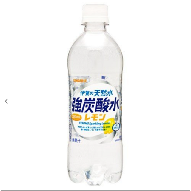 天然水 強炭酸水 炭酸水 レモン 500ml 48本 サンガリア 伊賀の天然水  食品/飲料/酒の飲料(その他)の商品写真