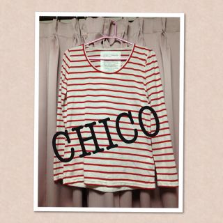 フーズフーチコ(who's who Chico)のチコのボーダートップス(Tシャツ(長袖/七分))