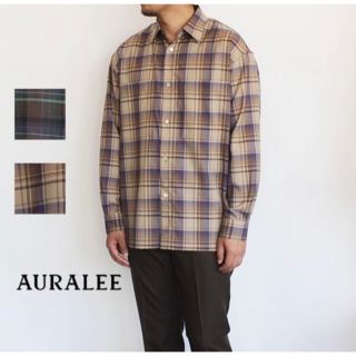 オーラリー(AURALEE)のSUPER LIGHT WOOL CHECK SHIRTS  18aw(シャツ)