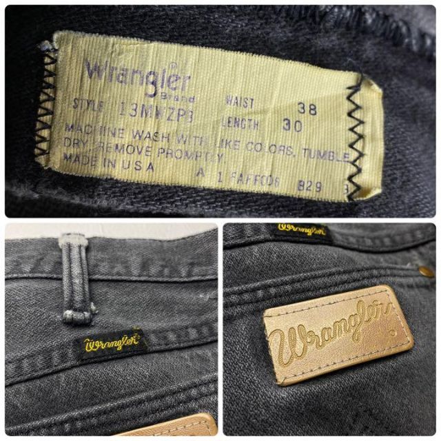 Wrangler - USA製ラングラーw38ブラックデニムジーパン古着黒 Wrangler - USA製ラングラーw38ブラックデニムジーパン古着黒