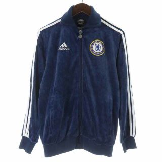 アディダス(adidas)のadidas CHELSEA トラックジャケット ハイネック ベロア S 紺(ブルゾン)