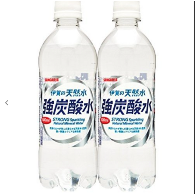 天然水 強炭酸水 炭酸水 500ml 48本 伊賀の天然水 強炭酸水 送料無料  食品/飲料/酒の飲料(ミネラルウォーター)の商品写真