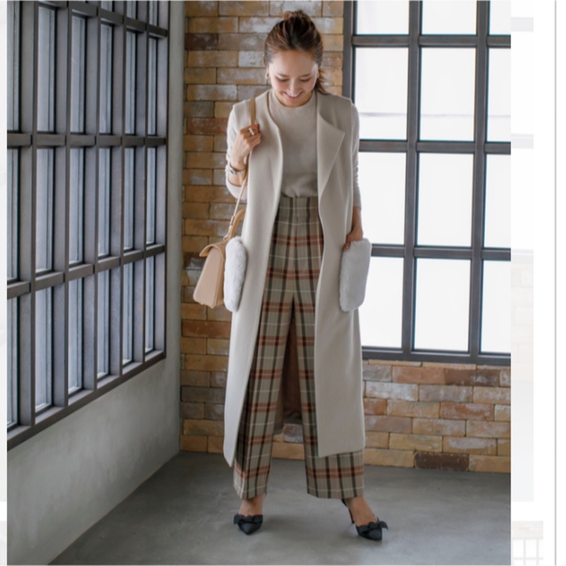 ファーポケットウールジレ cream beige 【売れ筋】 www.cecile-roger.com