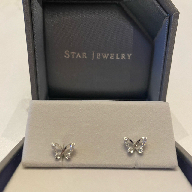 定番のお歳暮&冬ギフト STAR BUTTERFLY INFNITE Pt950ピアス JEWELRY